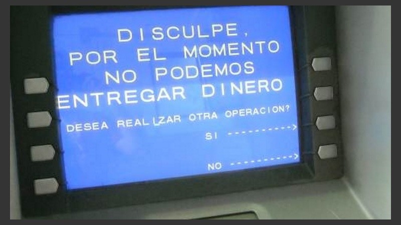 Varios cajeros se quedaron sin dinero en Rosario.