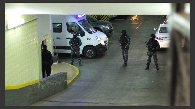 Cantero entró y se fue de Tribunales en medio de un inusual despliegue policial. 