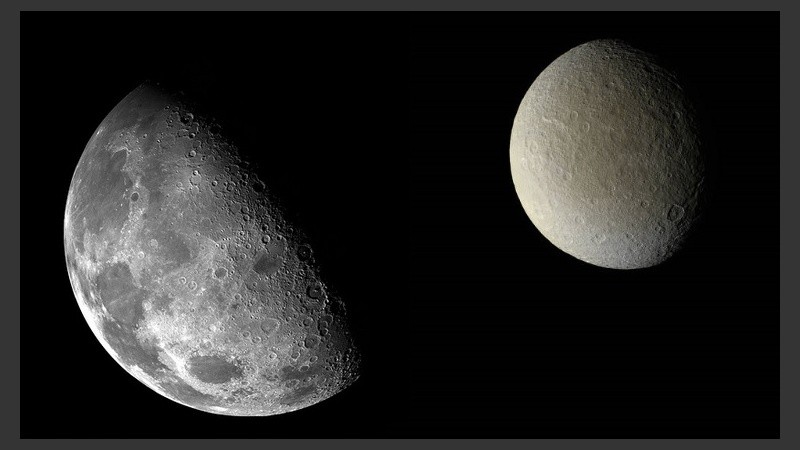 El satélite natural de la Tierra y el planeta vecino, acaramelados.