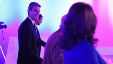 Grandinetti y una mirada cómplice a Mónica Fein