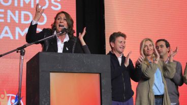 Mónica Fein dio un discurso efusivo.