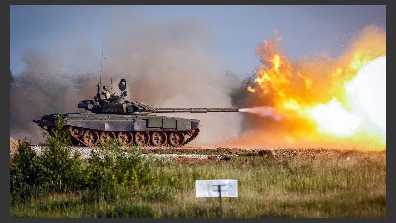 Un tanque fue probado en el parque Patriota de las Fuerzas Armadas Rusas.