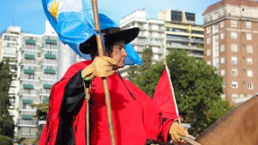 Un gaucho a paso firme por el Parque Nacional.