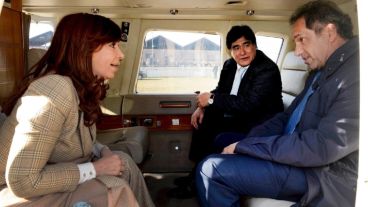 Cristina y sus candidatos, Scioli y Zannini.