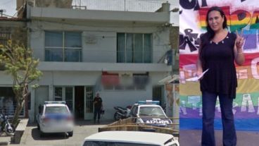 El frente de la comisaría 18° y Michelle Mendoza.