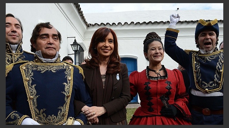 Cristina en la Casa de Tucumán antes del acto central.