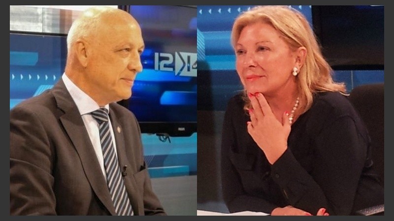 El gobernador, ácido con Carrió. 