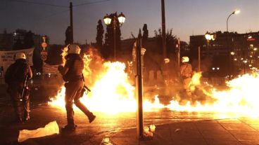 Los incidentes en la plaza Syntagma.