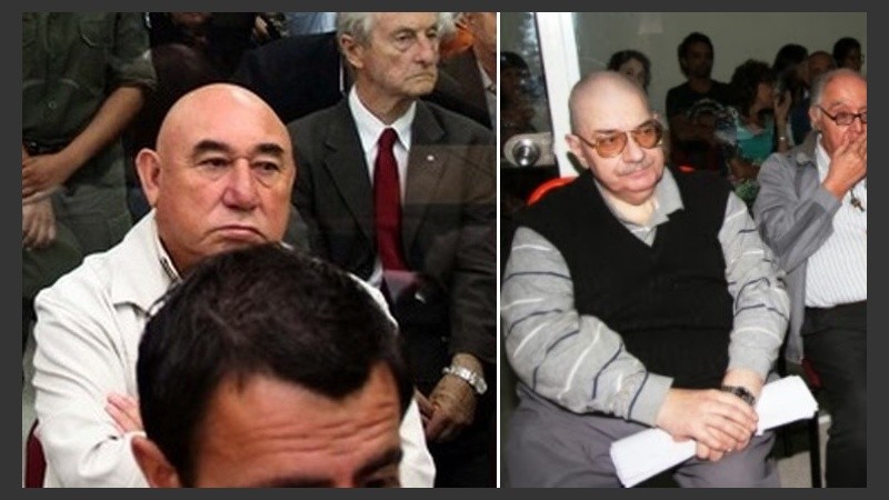 Los represores Vergara y Lo Fiego en el momento de la condena de 2012.