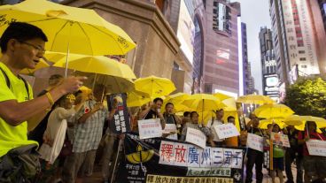 Los detenidos participaron en la "revolución de los paraguas",  donde se pidió por la "democracia plena" en el país asiático. (EFE)