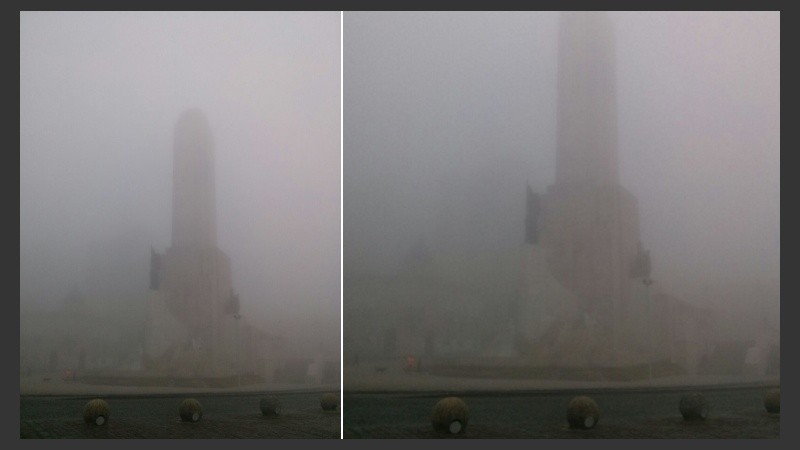 Así se veía el Monumento este sábado por la mañana.