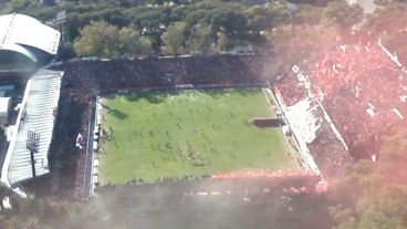 Así se vio el estadio Marcelo Bielsa desde el aire.