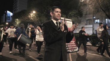 "Justicia y que no haya más Jairos", dijo Trasante durante la manifestación. (Rosario3.com)