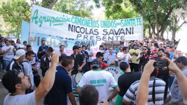 Una imagen de la marcha por justicia para Nicolás Savani, que murió en el hecho.