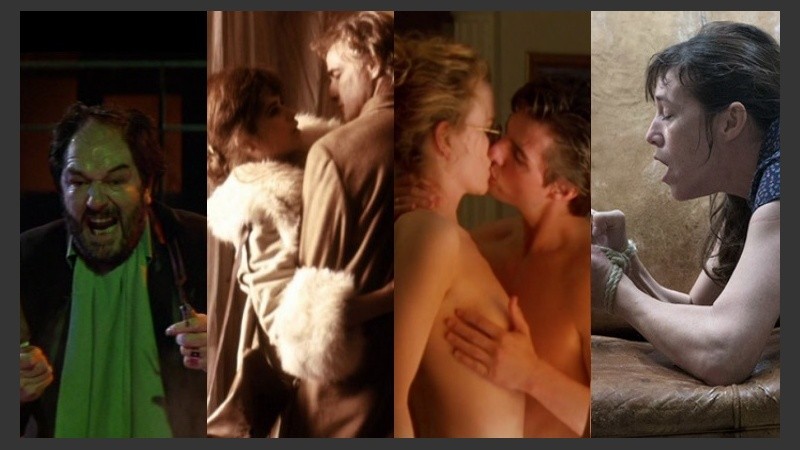 En pantalla: “El cocinero, el ladrón, su mujer y su amante”, “El último tango en París”, “Ojos bien cerrados” y “Nymphomaniac vol.1”.