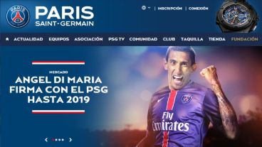 La portada del sitio oficial de PSG