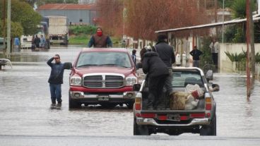 Medio pueblo de Sanford quedó bajo el agua.