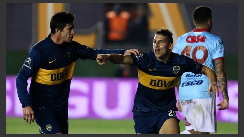 Pérez y Calleri, los goleadores de Boca en el Viaducto.