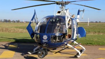 El helicóptero presentado por el gobierno provincial.