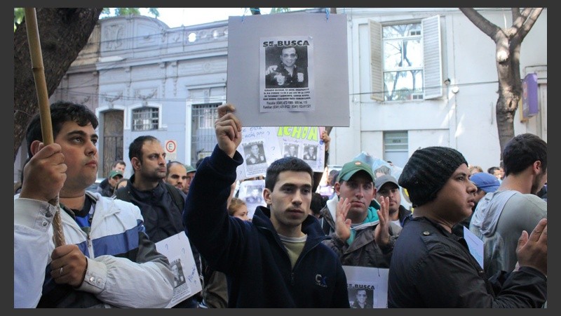 La manifestación se realizaba en Montevideo entre Moreno y Dorrego.
