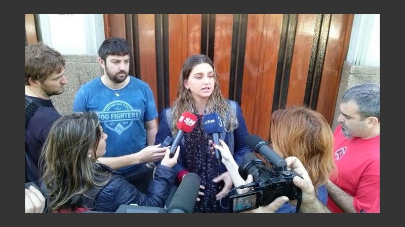 Marisol Fabbro dio una conferencia de prensa.
