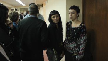 Familiares de Gerardo este lunes en Tribunales.