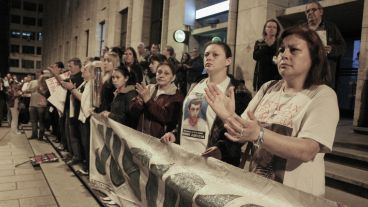 Aplausos y pedido de justicia para Sandro Procopio. (Rosario3.com)