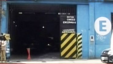 El estacionamiento donde fue hallado la camioneta de Sarjanovic.