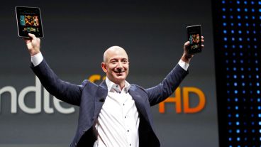 Jeff Bezos durante la presentación de la Kindle Fire