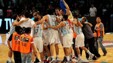 La alegría y emoción de los muchachos argentinos.