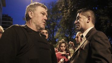 Perassi y Trasante, juntos en Tribunales este lunes.