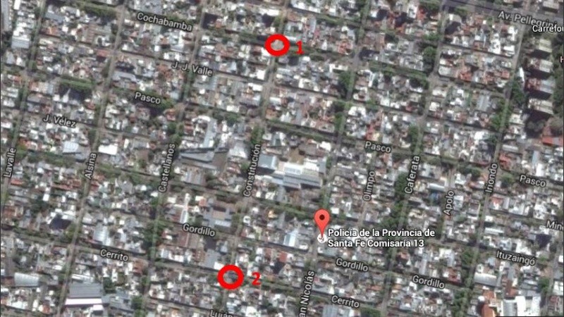 1, el robo y casi linchamiento de este martes. 2, el crimen de Procopio. Todo en jurisdicción de la 13ª.