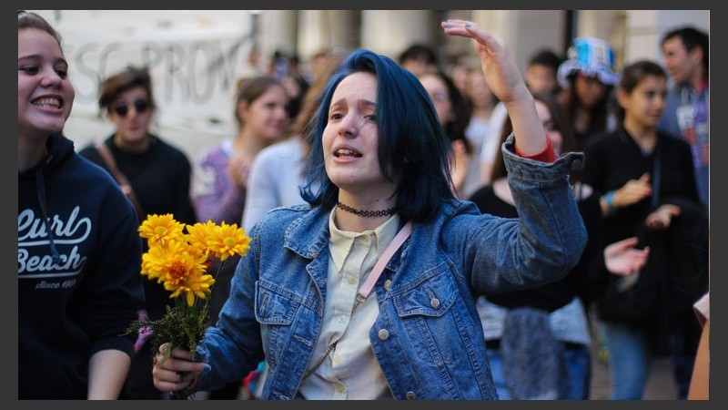 Además, reclamaron por mejoras edilicias en las entidades educativas. (Alan Monzón/Rosario3.com)