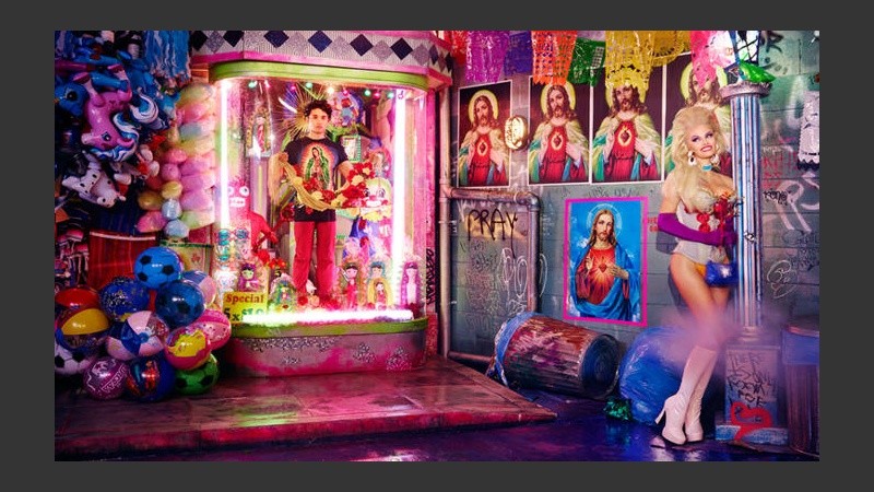 Pamela, en una caliente producción de fotos.