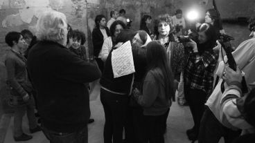 Norma Vermeulen, Madre de Plaza 25 de Mayo, en el sótano de San Lorenzo y Dorrego.