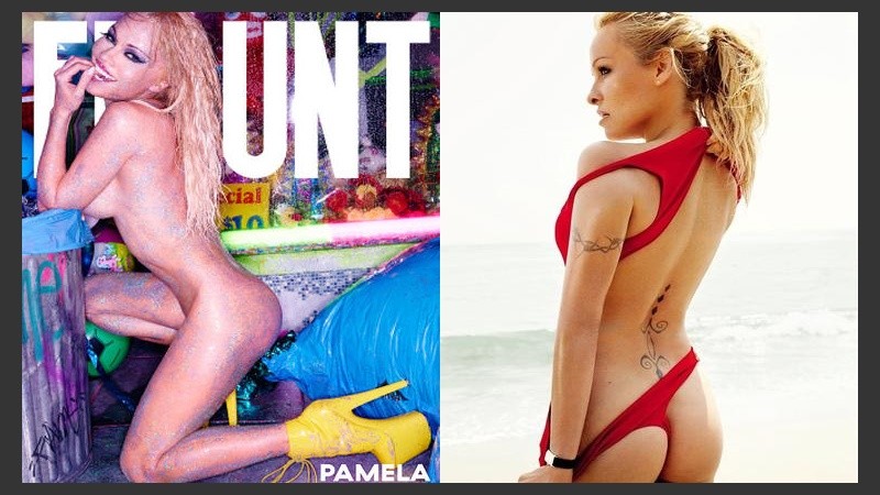 Pamela, en una caliente producción de fotos.