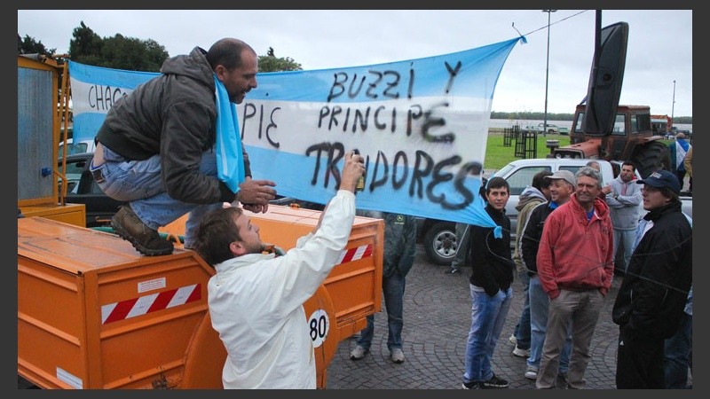 Los productores hicieron sentir su reclamo y malestar con las políticas agropecuarias del Gobierno.