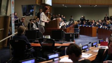 La presidenta dio el discurso en Naciones Unidas.