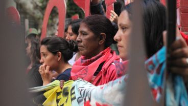 La madre de Franco Casco encabezó la movilización.