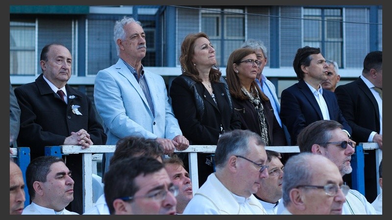 La intendenta Mónica Fein presente en la celebración cristiana. (Alan Monzón/Rosario3.com)