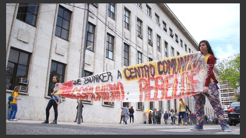 La organización Comunidad Rebelde fue quien organizó la protesta de este martes. (Rosario3.com)