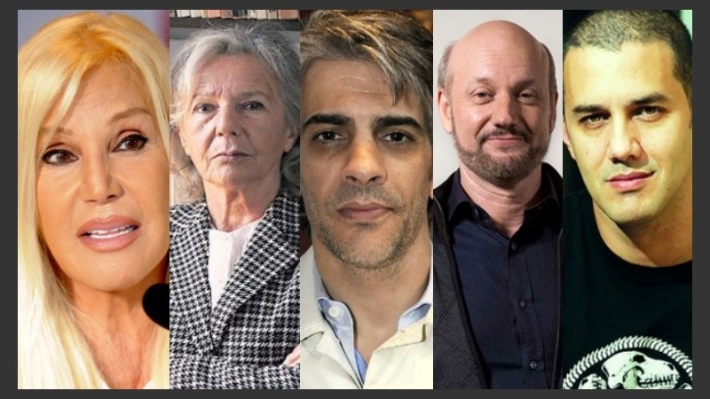 Susana Giménez, Beatriz Sarlo, Pablo Echarri, Juan José Campanella, Ciro Pertusi y sus apoyos.