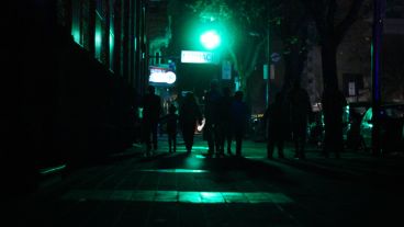 Una de las veredas de Pellegrini en la zona céntrica.