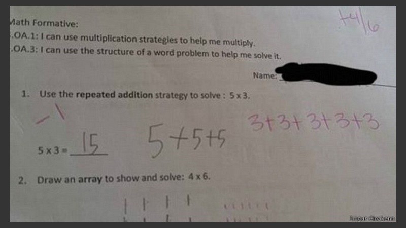 El examen que disparó la polémica. 