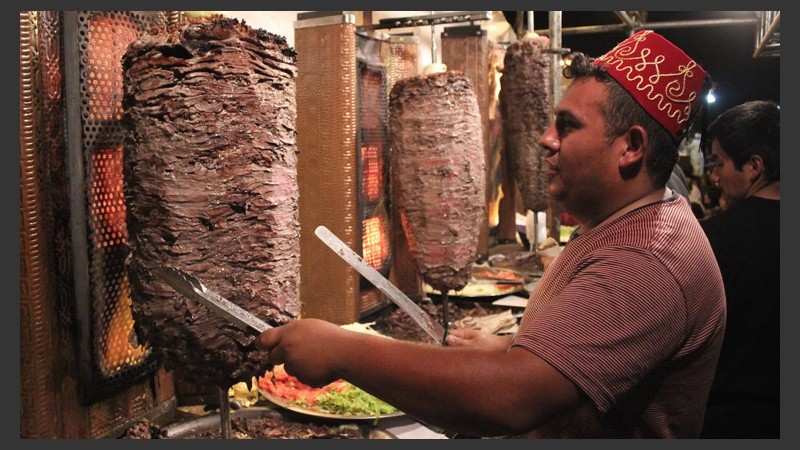 El famoso shawarma, otra de las comidas que más se pidió. (Rosario3.com)