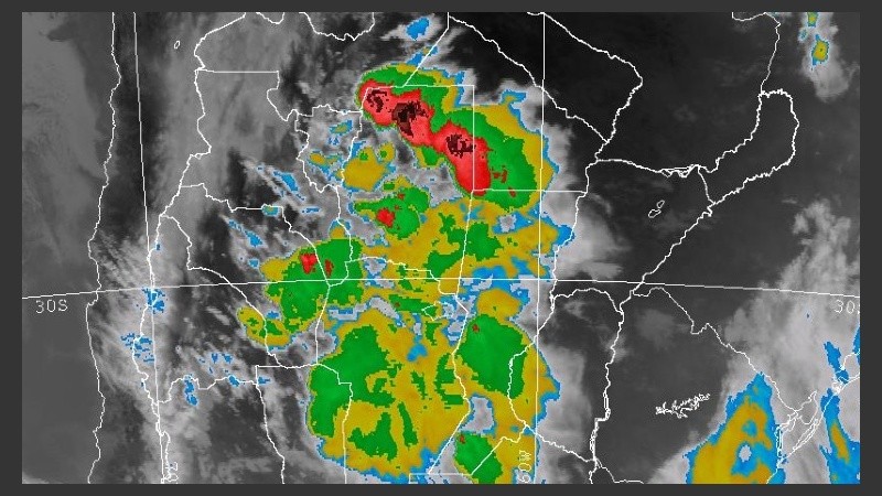 El mapa satelital de las tormentas.