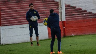 García entrena junto a Caranta.