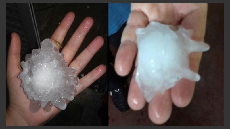 Las piedras de considerable tamaño se anticiparon a la lluvia.