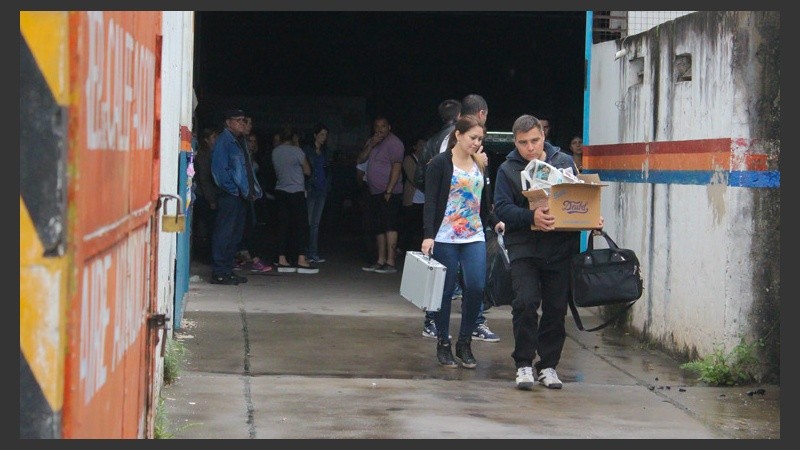 Trabajos de la Policía de Investigación este jueves por la mañana.