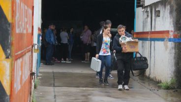 Trabajos de la Policía de Investigación este jueves por la mañana.